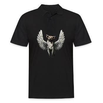 Ange Hyène avec des ailes - Polo Homme - noir - Devant - Kai (181cm)