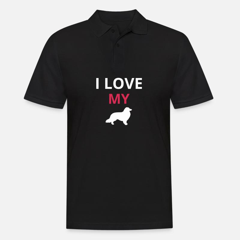 Bordercollie - Männer Poloshirt - Schwarz
