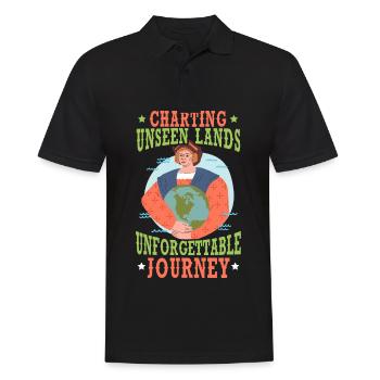 Mapping Unseen Lands Unforgettable Re - Men's Polo Shirt - black - Front - Kai (181cm)