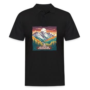 Aspen Colorado Wintersport Skigebiet Skisport - Männer Poloshirt - Schwarz - Vorne - Kai (181cm)