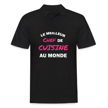 Le Meilleur Chef de Cuisine au Monde - Polo Homme - noir - Devant - Kai (181cm)