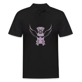 Rottweiler Aile d’ange Silhouette - Polo Homme - noir - Devant - Kai (181cm)