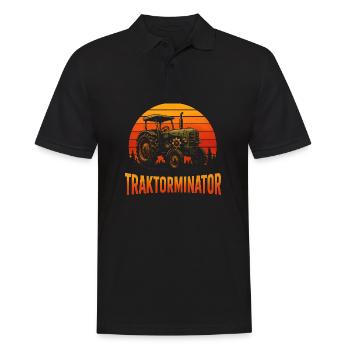 Conception amusante d’agriculteur et de tracteur - Polo Homme - noir - Devant - Kai (181cm)