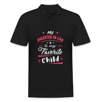 Meine Schwiegertochter ist mein Lieblingskind - Männer Poloshirt - Schwarz - Vorne - Kai (181cm)
