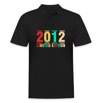 Geburtstagsgeschenk 2012 Limited Edition 2012 - Männer Poloshirt - Schwarz - Vorne - Kai (181cm)