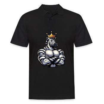 Entraînement de remise en forme Zebra King musclé - Polo Homme - noir - Devant - Kai (181cm)
