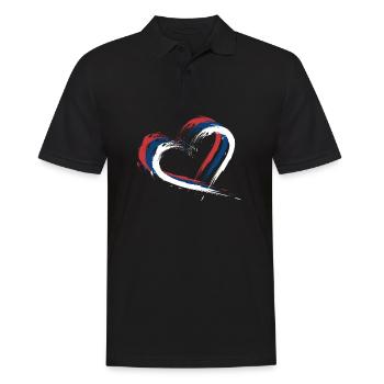 Drapeau de la Serbie - Polo Homme - noir - Devant - Kai (181cm)