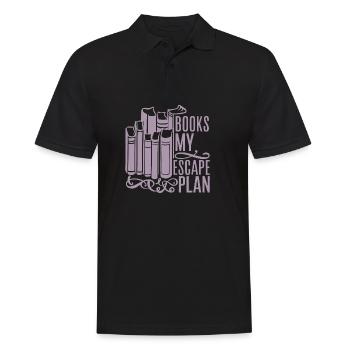 Lecture de livres Rat de bibliothèque Rat de bibliothèque Dire mon évasion - Polo Homme - noir - Devant - Kai (181cm)