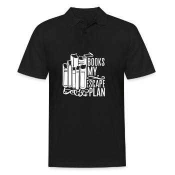 Lecture de livres Rat de bibliothèque Rat de bibliothèque Dire mon évasion - Polo Homme - noir - Devant - Kai (181cm)