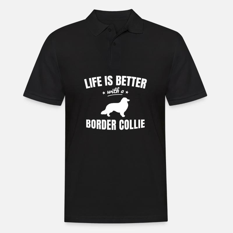 Border Collie - Polo da uomo - nero