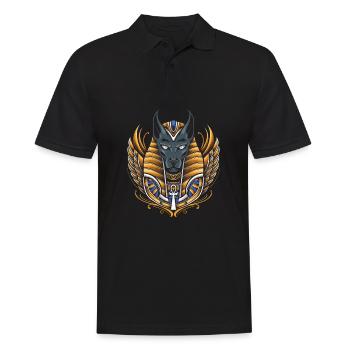 Ägypten Anubis Horus Pyramide Pharao - Männer Poloshirt - Schwarz - Vorne - Kai (181cm)