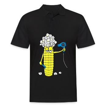 Maiskolben Föhn - Männer Poloshirt - Schwarz - Vorne - Kai (181cm)