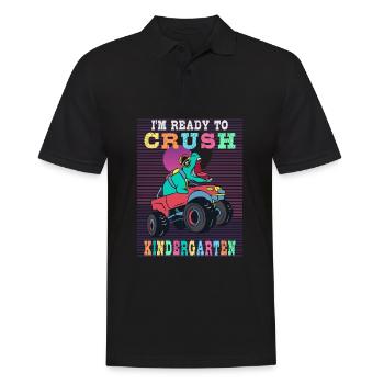 Bereit für den Kindergarten - Männer Poloshirt - Schwarz - Vorne - Kai (181cm)