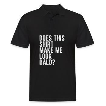 J’ai l’air d’un homme chauve de Lustig - Polo Homme - noir - Devant - Kai (181cm)