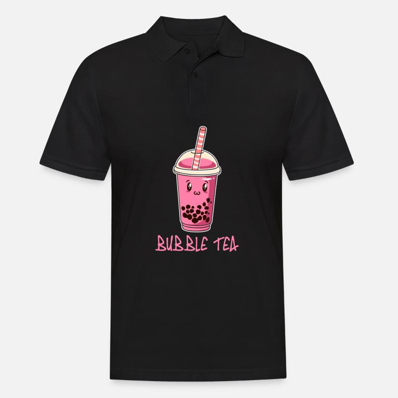 En Kawaii Boba Tea Bubble Tea - Herre poloshirt - sort