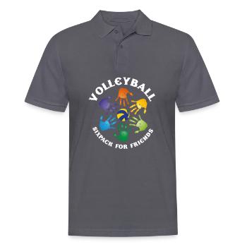 VolleyBall (édition Sixpack) - Polo Homme - charbon - Devant - Nico (186cm)