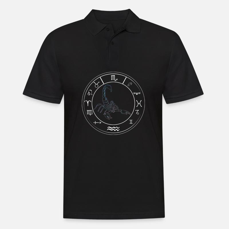 Sternzeichen Skorpion - Männer Poloshirt - Schwarz