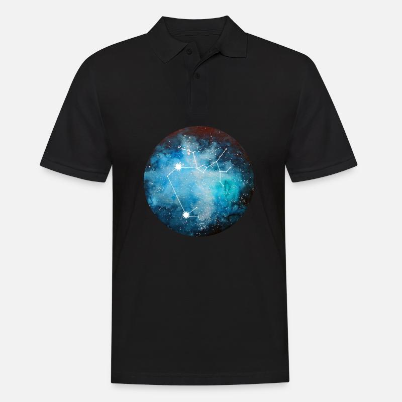sternzeichen Schütze - Männer Poloshirt - Schwarz