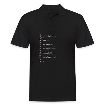 Code vivant - Polo Homme - noir - Devant - Kai (181cm)