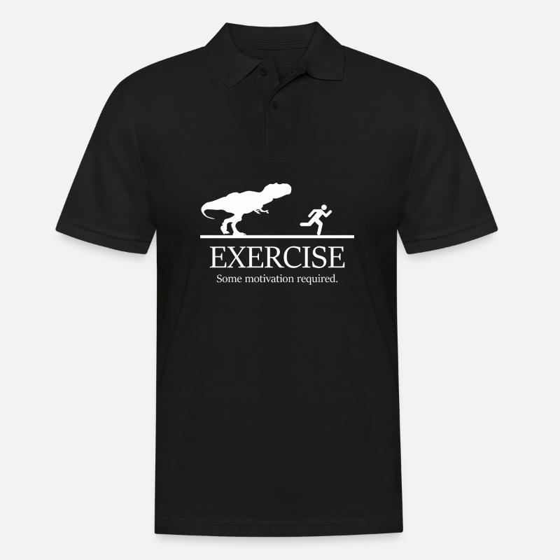 Übung etwas Motiation erforderlich - Männer Poloshirt - Schwarz