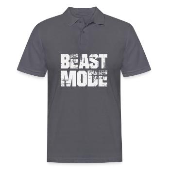 BEAST MODE - Männer Poloshirt - Anthrazit - Vorne - Nico (186cm)