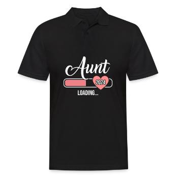 Aunt 2024 loading bar for soon to be auntie - Men's Polo Shirt - black - Front - Kai (181cm)