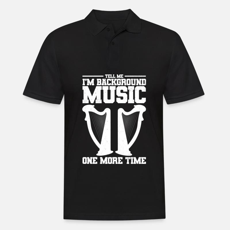 Harfe Musikinstrument - Männer Poloshirt - Schwarz