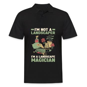 Landschaftsbau Landschaftsgärtner Gärtner Geschenk - Männer Poloshirt - Schwarz - Vorne - Kai (181cm)