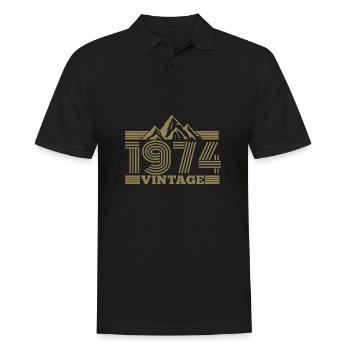 Né en 1974 Anniversaire Montagnes Randonnée Escalade - Polo Homme - noir - Devant - Kai (181cm)