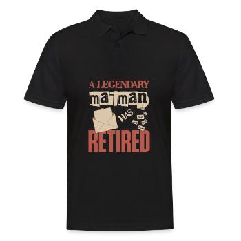 A Legendary Mailman Has Retired Cool Postal Worker - Men's Polo Shirt - black - Front - Kai (181cm)