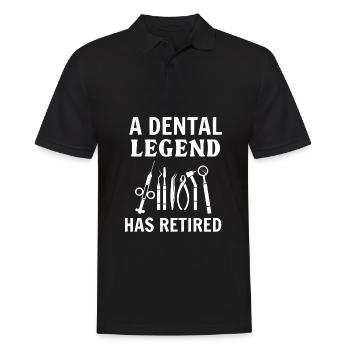 Une légende dentaire a pris sa retraite dentiste dentiste - Polo Homme - noir - Devant - Kai (181cm)