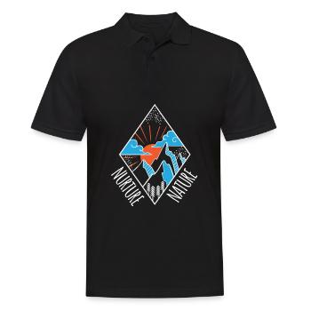 Nurture Nature Clothing Climate Change Gift Earth - Men's Polo Shirt - black - Front - Kai (181cm)