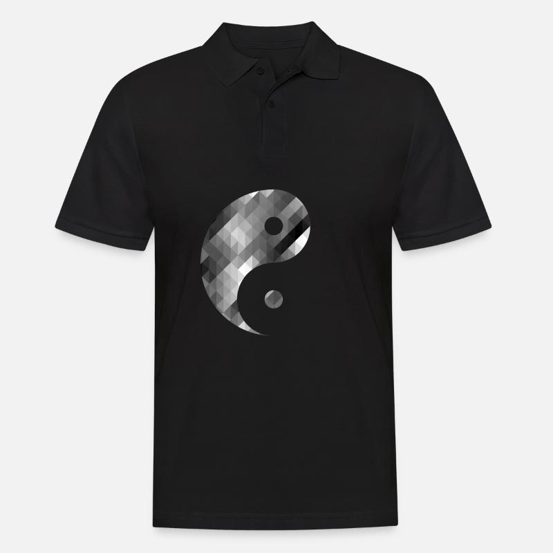 Abstraktes Yin Yang - Männer Poloshirt - Schwarz
