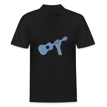 Musik Ukulele Arm Heavy Metal Rocker - Männer Poloshirt - Schwarz - Vorne - Kai (181cm)