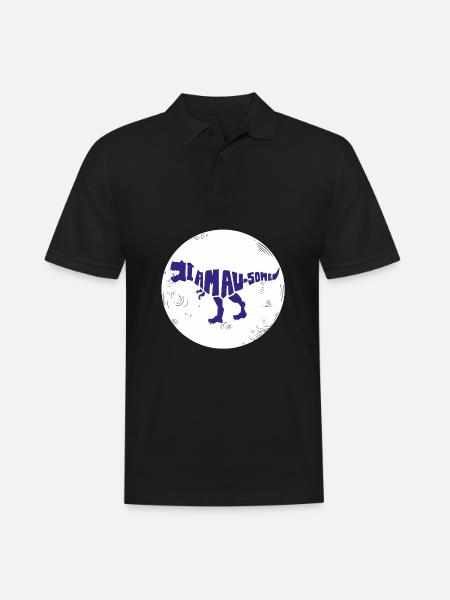 Dinosaurier. I am awesome style. Tiere. Urzeit - Männer Poloshirt - Schwarz