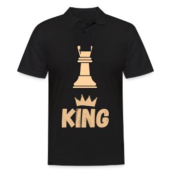 Schach Spruch Geschenk Schachmatt Queens Gambit - Männer Poloshirt - Schwarz - Vorne - Kai (181cm)