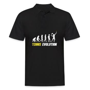 Tennisspieler Tennistrainer Geschenk Tennisspielen - Männer Poloshirt - Schwarz - Vorne - Kai (181cm)