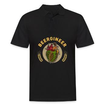 Brauer Bierbrauer Hopfen Biertrinker Brauerei Bier - Männer Poloshirt - Schwarz - Vorne - Kai (181cm)