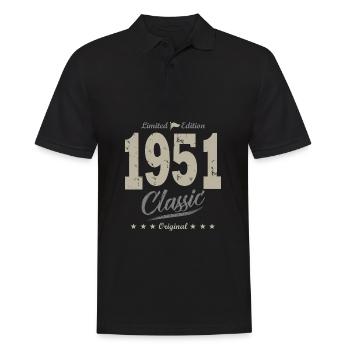 birthday 71 years 1951 year of birth - Men's Polo Shirt - black - Front - Kai (181cm)