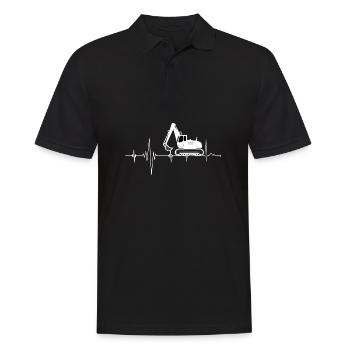 Bauarbeiter Bagger Baustelle Gerüstbau Jungs Mann - Männer Poloshirt - Schwarz - Vorne - Kai (181cm)