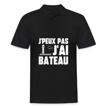 J’peux pas j’ai bateau - Polo Homme - noir - Devant - Kai (181cm)