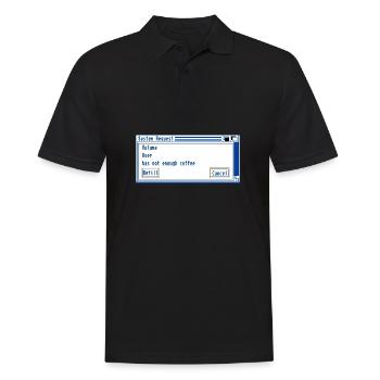 Coffee Checkbox System Request - Men's Polo Shirt - black - Front - Kai (181cm)