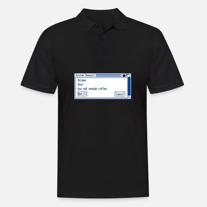 Coffee Checkbox System Request - Men's Polo Shirt - black