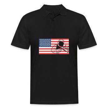 Soudeur Drapeau américain Spot Soudeur G - Polo Homme - noir - Devant - Kai (181cm)