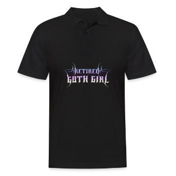 Fille gothique à la retraite ! Gothique Emo Girl - Polo Homme - noir - Devant - Kai (181cm)