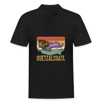 Quetzalcoatl Axolotl Mexique Divinité Aztèque - Polo Homme - noir - Devant - Kai (181cm)