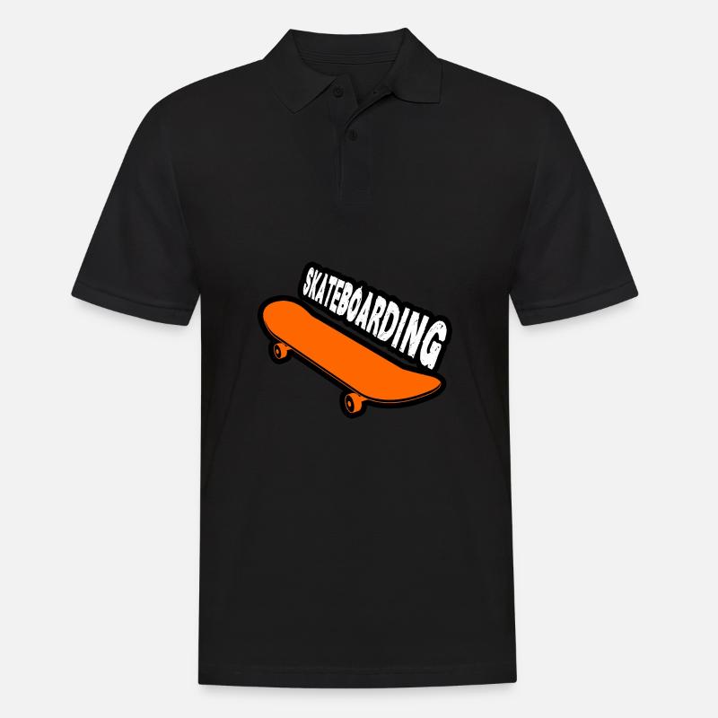 Skateboarding - Männer Poloshirt - Schwarz