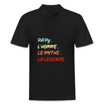 Paypy,the man,the myth,the legend - Men's Polo Shirt - black - Front - Kai (181cm)