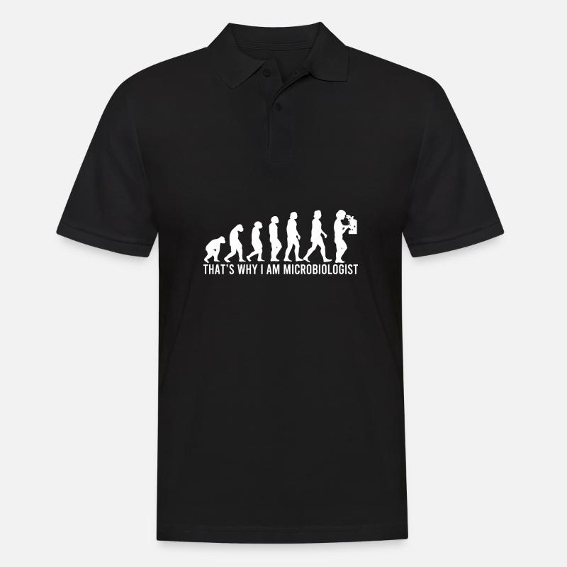 Microbiologist Evolution - Men's Polo Shirt - black