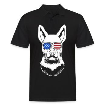 Bouvier australien chien - Polo Homme - noir - Devant - Kai (181cm)